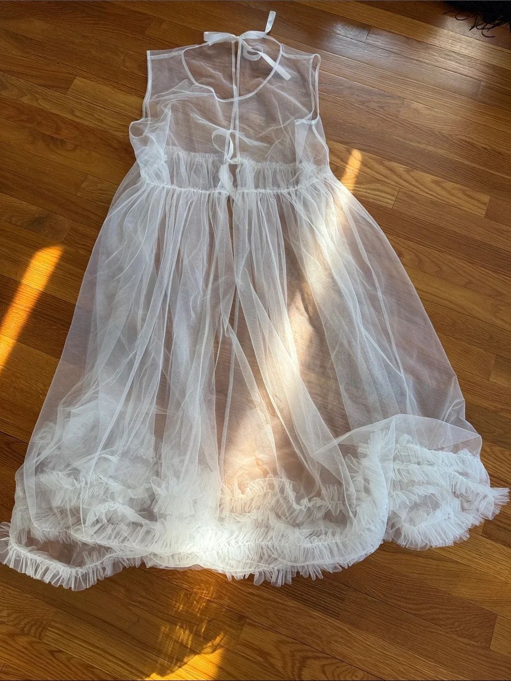 Urban Outfitters Sheer Ruffle Midi Robe - Picture 7 of 10